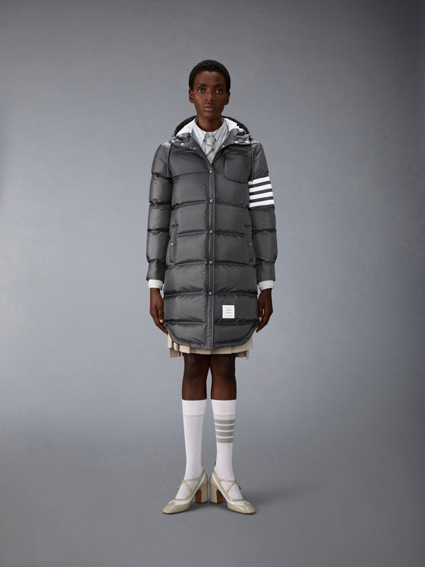 SHINY RIPSTOP LIGHTWEIGHT DOWN FILLED 4-BAR PARKA - image 1