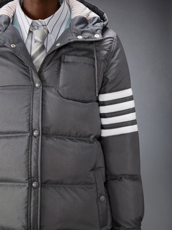 SHINY RIPSTOP LIGHTWEIGHT DOWN FILLED 4-BAR PARKA - image 7