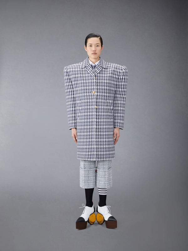 GROSGRAIN TWEED OVERSIZED BAL COLLAR OVERCOAT - featured image