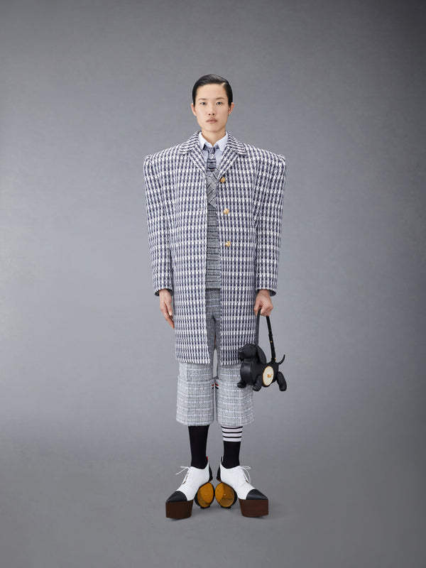GROSGRAIN TWEED OVERSIZED BAL COLLAR OVERCOAT - image 3
