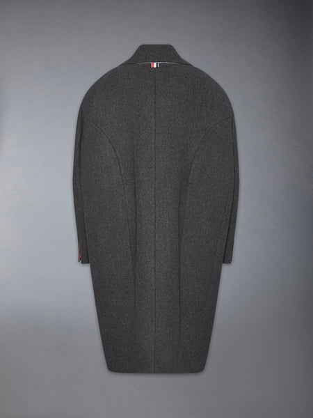 MELTON COCOON COAT DARK GREY