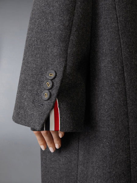 MELTON COCOON COAT DARK GREY