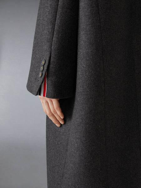 MELTON COCOON COAT DARK GREY