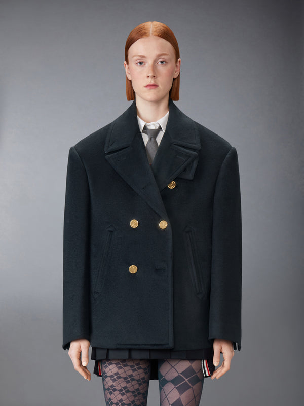 ZIBERLINE FINISH CASHMERE OVERSIZED PEACOAT - image 1