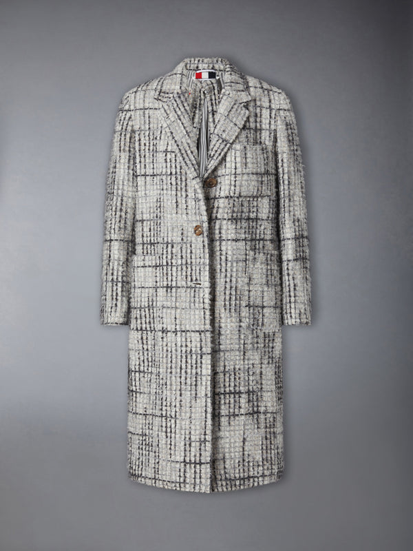 CASHMERE WAFFLE TWEED ELONGATED OVERCOAT - featured image