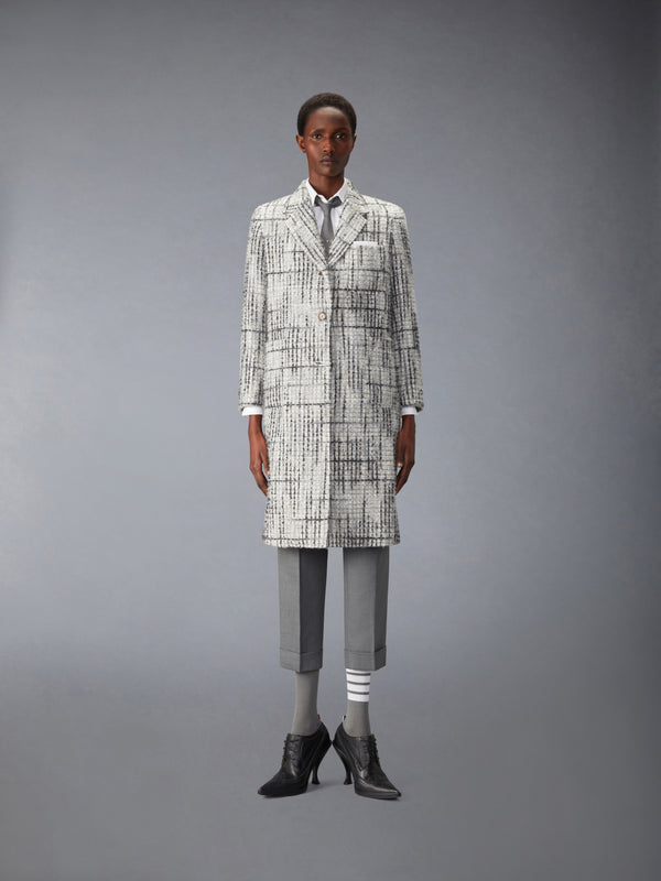 CASHMERE WAFFLE TWEED ELONGATED OVERCOAT - image 1
