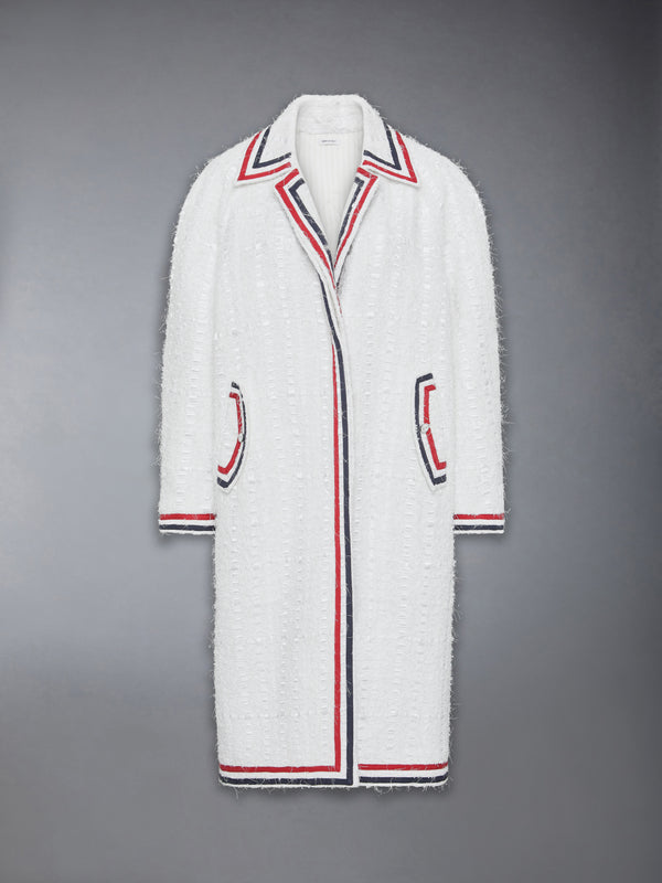 SATIN RIBBON TWEED RAGLAN COAT - featured image