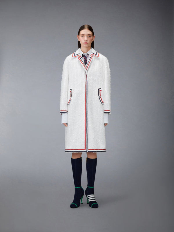 SATIN RIBBON TWEED RAGLAN COAT - image 1