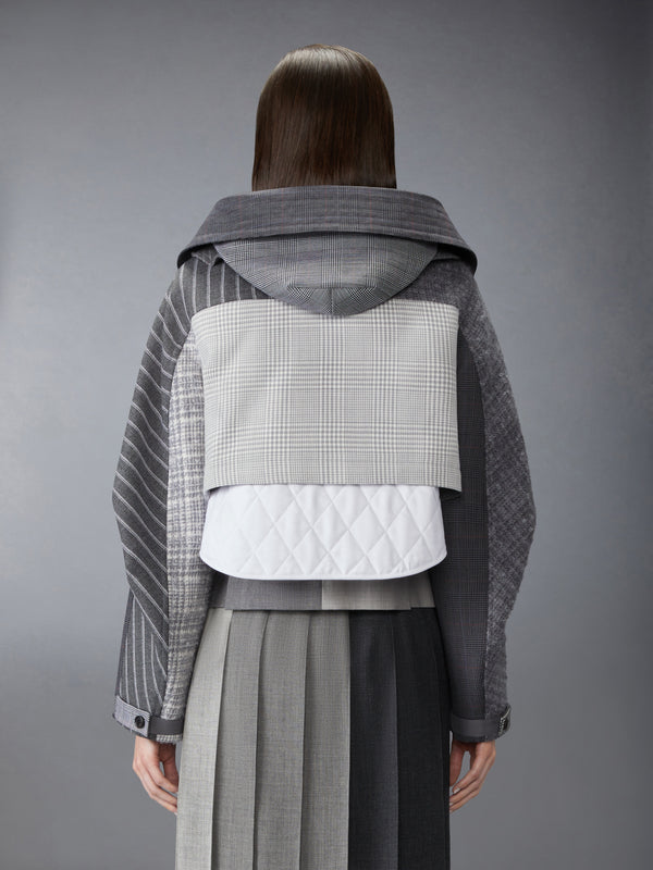 HIGH TWIST WOOL FUNMIX CROPPED TAILORED PARKA - image 2