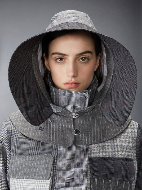 HIGH TWIST WOOL FUNMIX CROPPED TAILORED PARKA - image 5