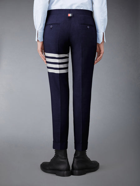 PLAIN WEAVE 4-BAR LOW RISE SKINNY TROUSER NAVY