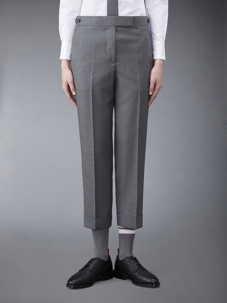 SUPER 120’S TWILL LOW RISE TROUSER MED GREY