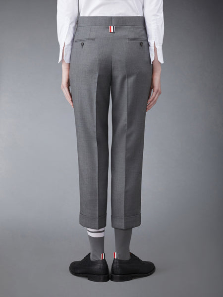 SUPER 120’S TWILL LOW RISE TROUSER MED GREY