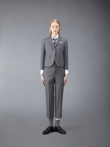 SUPER 120’S TWILL LOW RISE TROUSER MED GREY