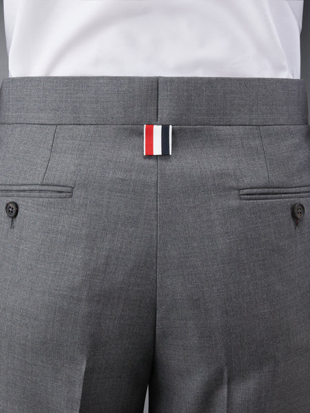 SUPER 120’S TWILL LOW RISE TROUSER MED GREY