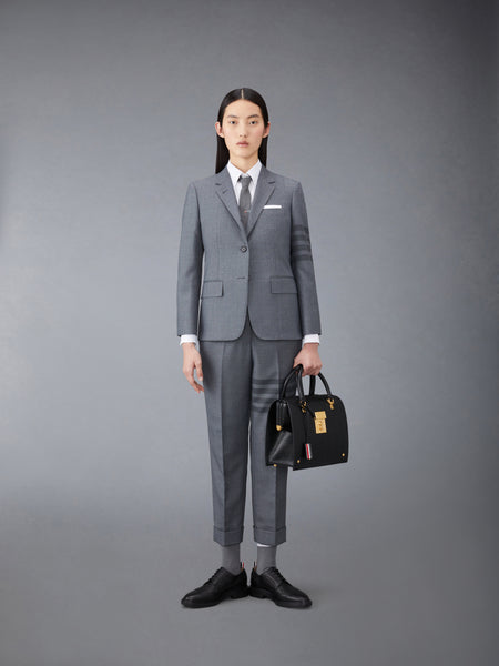STEP TWILL SCHOOL UNIFORM 4-BAR LOW RISE SKINNY TROUSERS MED GREY