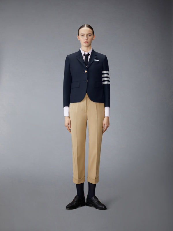 COTTON GABARDINE LOW RISE SLIM TROUSERS - image 3