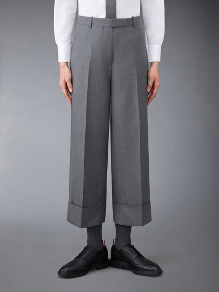 TWILL SACK TROUSERS MED GREY