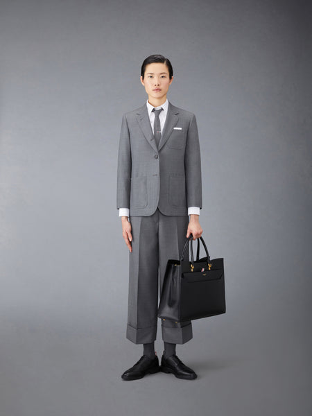TWILL SACK TROUSERS MED GREY