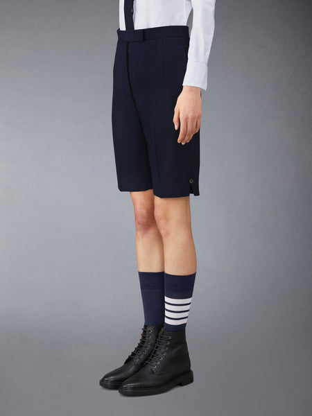 SUPER 120'S TWILL BACKSTRAP BERMUDA SHORTS NAVY