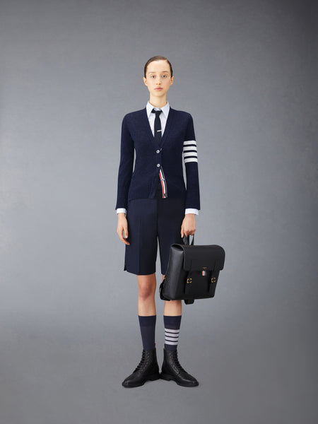 SUPER 120'S TWILL BACKSTRAP BERMUDA SHORTS NAVY