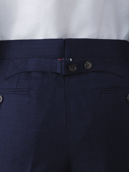 SUPER 120'S TWILL BACKSTRAP BERMUDA SHORTS NAVY