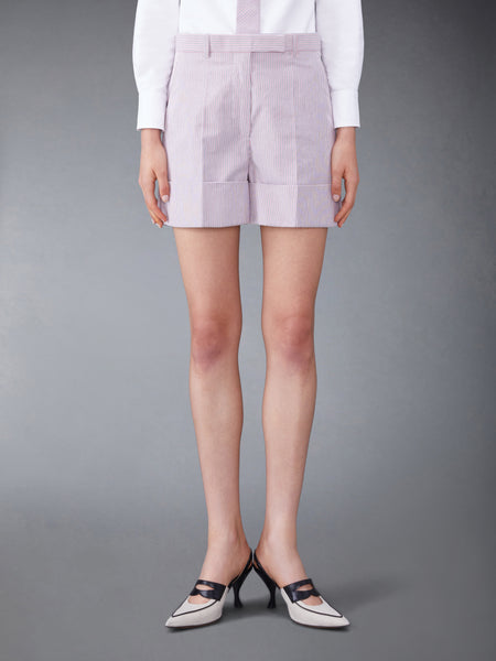 DOBBYCORD STRIPED SACK SHORTS RWBWHT