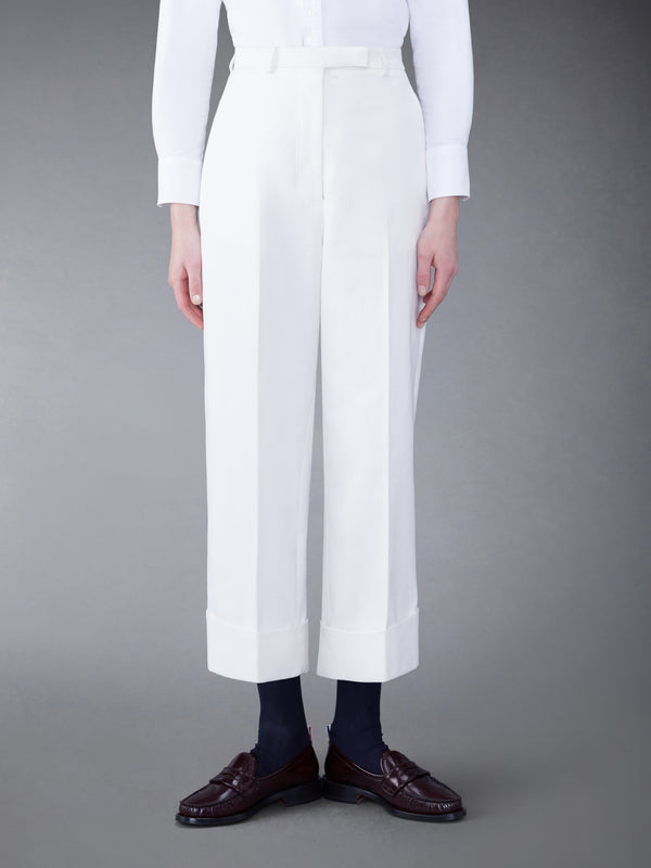 COTTON CANVAS HIGH WAISTED TROUSER - featured image