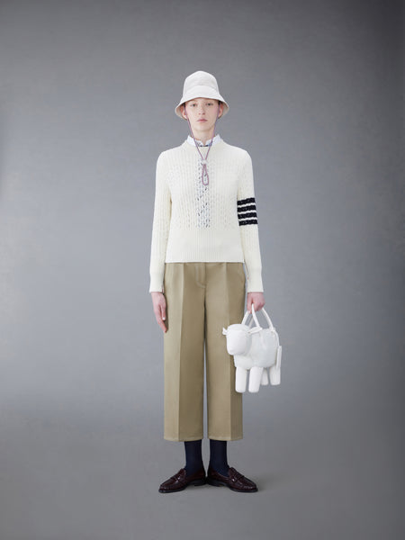 TWILL RELAXED PLEATED TROUSER CAMEL