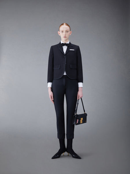 TWILL LOW RISE CIGARETTE TROUSER BLACK