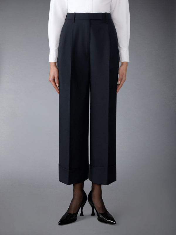 SCHOOL UNIFORM PLAIN WEAVE DOUBLE PLEAT TROUSER - image 1