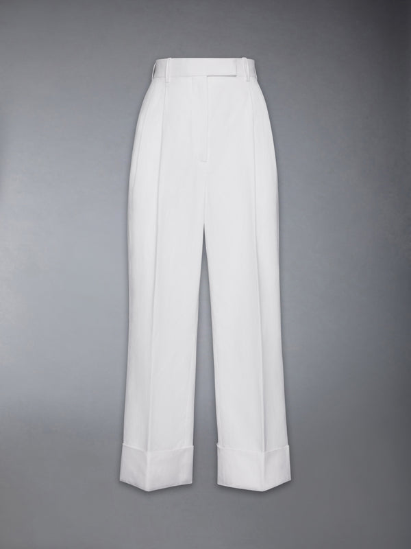 LINEN COTTON HIGH WAISTED TROUSER - featured image