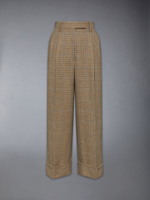 GUNCLUB CHECK CHEVIOT TWEED DOUBLE PLEAT TROUSER - featured image