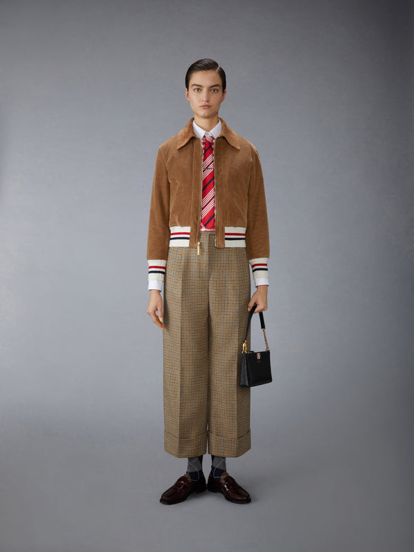 GUNCLUB CHECK CHEVIOT TWEED DOUBLE PLEAT TROUSER - image 3