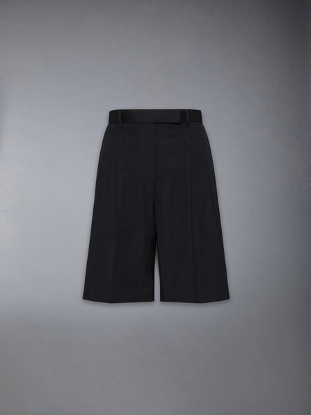 TYPEWRITER CLOTH DOUBLE PLEAT SHORTS BLACK