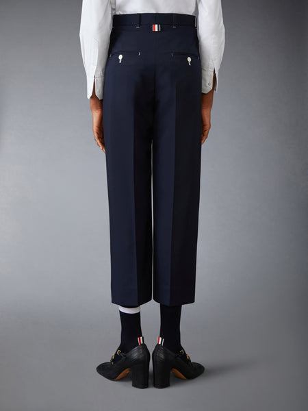 SCHOOL UNIFORM HIGH WAISTED TROUSERS NAVY