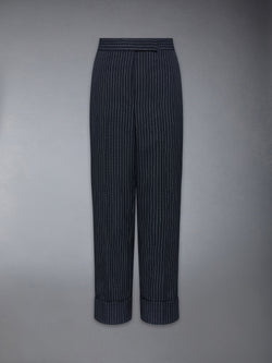 PINSTRIPE HIGH TWIST WOOL TROUSER