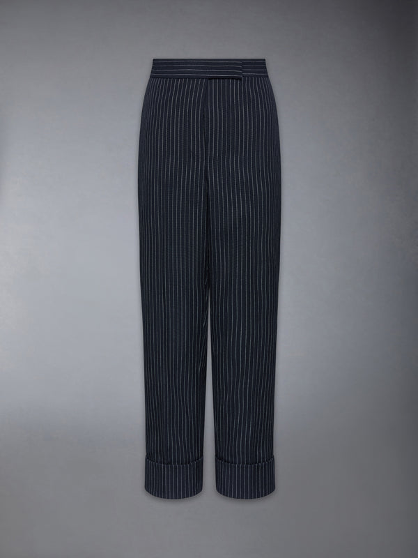 PINSTRIPE HIGH TWIST WOOL TROUSER - featured image