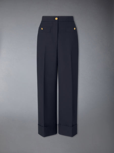 HOPSACK SUITING TROUSER NAVY