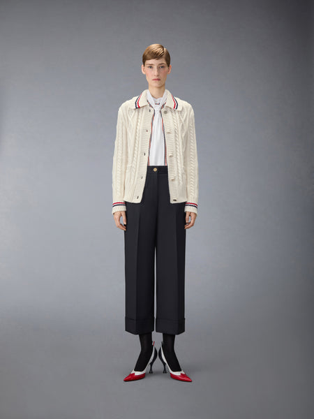HOPSACK SUITING TROUSER NAVY