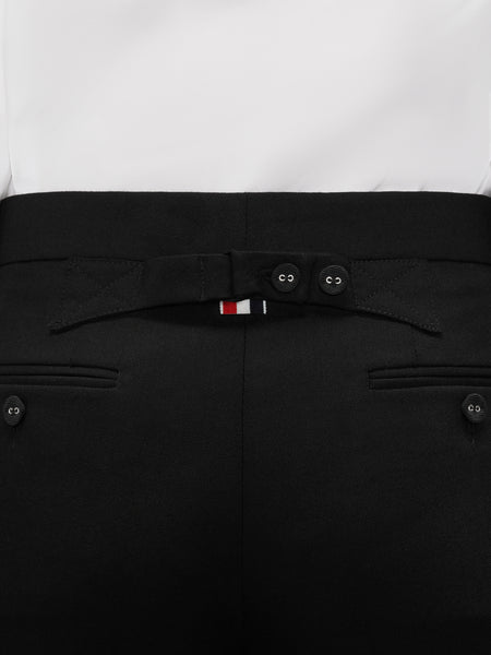 HOPSACK SUITING LOWRISE CROPPED TROUSER BLACK