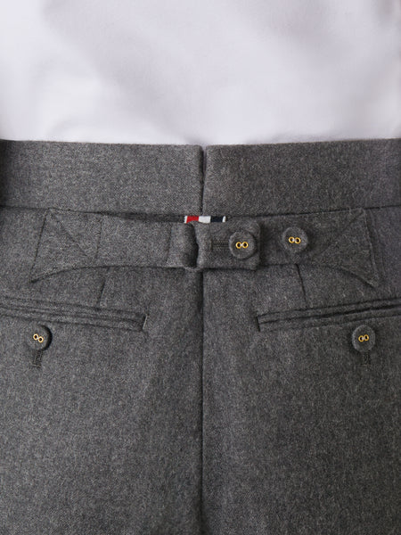 SOLID WOOL FLANNEL BERMUDA SHORT DARK GREY