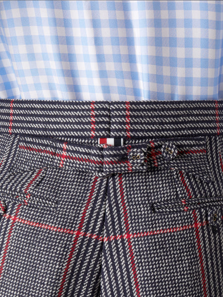 OVERSIZED CHECK HUNTING TWEED BERMUDA SHORT RWBWHT