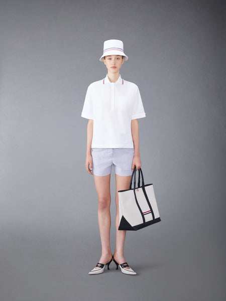 SEERSUCKER POLO SHIRT WHITE