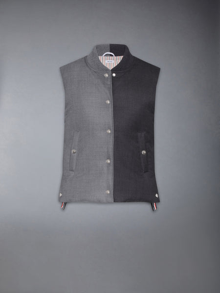 TWILL DOWN CLASSIC VEST MED GREY