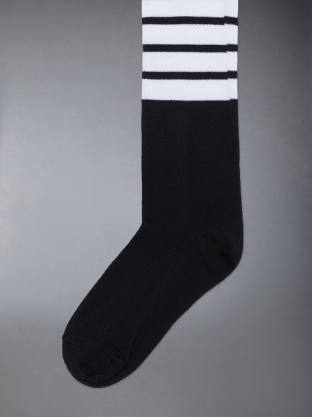CHILDREN'S COTTON 4-BAR KNEE HIGH SOCKS NAVY