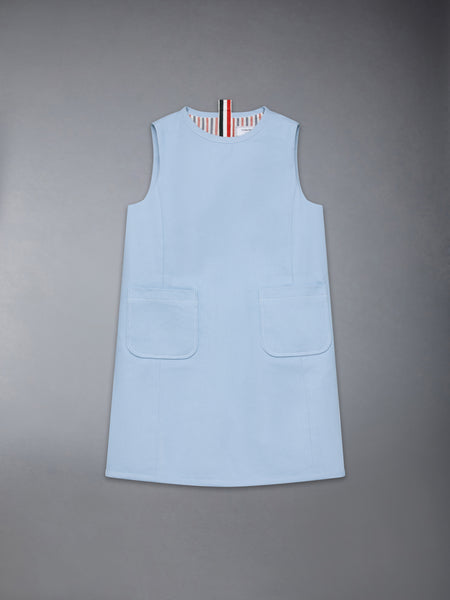 CHILDREN'S CANVAS BABY DOLL DRESS LIGHT BLUE