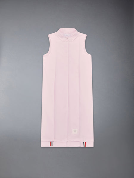 CHILDREN'S SOLID POPLIN WIDE PLEATED SHIRTDRESS LT PINK