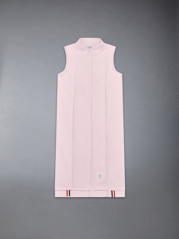 CHILDREN'S SOLID POPLIN WIDE PLEATED SHIRTDRESS - featured image