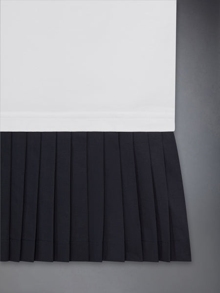 OXFORD PLEATED DRESS WHITE